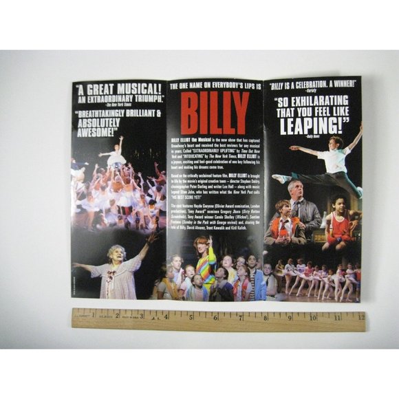 Billy Elliot Playbill 2009 Imperial Theatre Flyer Ticket Photo of David Alvarez - Picture 5 of 11